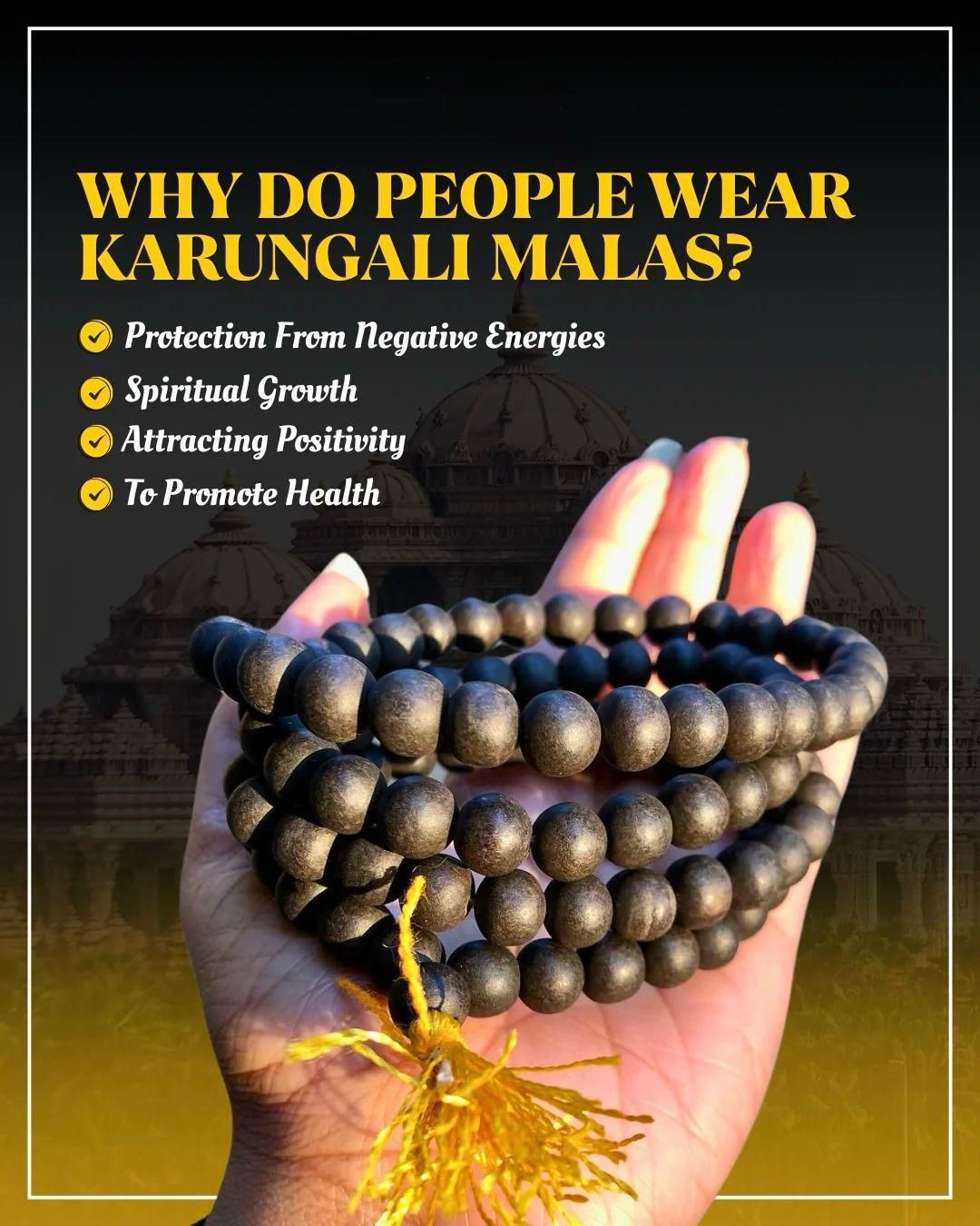 Original Karungali Mala 108 Beads – Ebony Wood Spiritual Mala