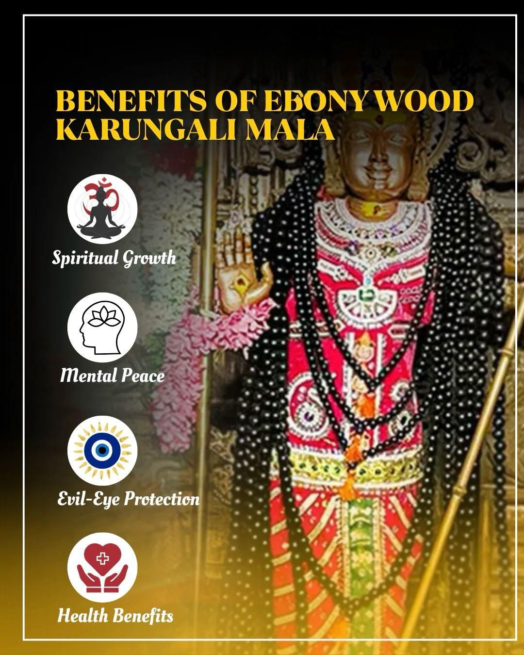 Original Karungali Mala 108 Beads – Ebony Wood Spiritual Mala