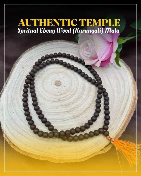 Original Karungali Mala 108 Beads – Ebony Wood Spiritual Mala