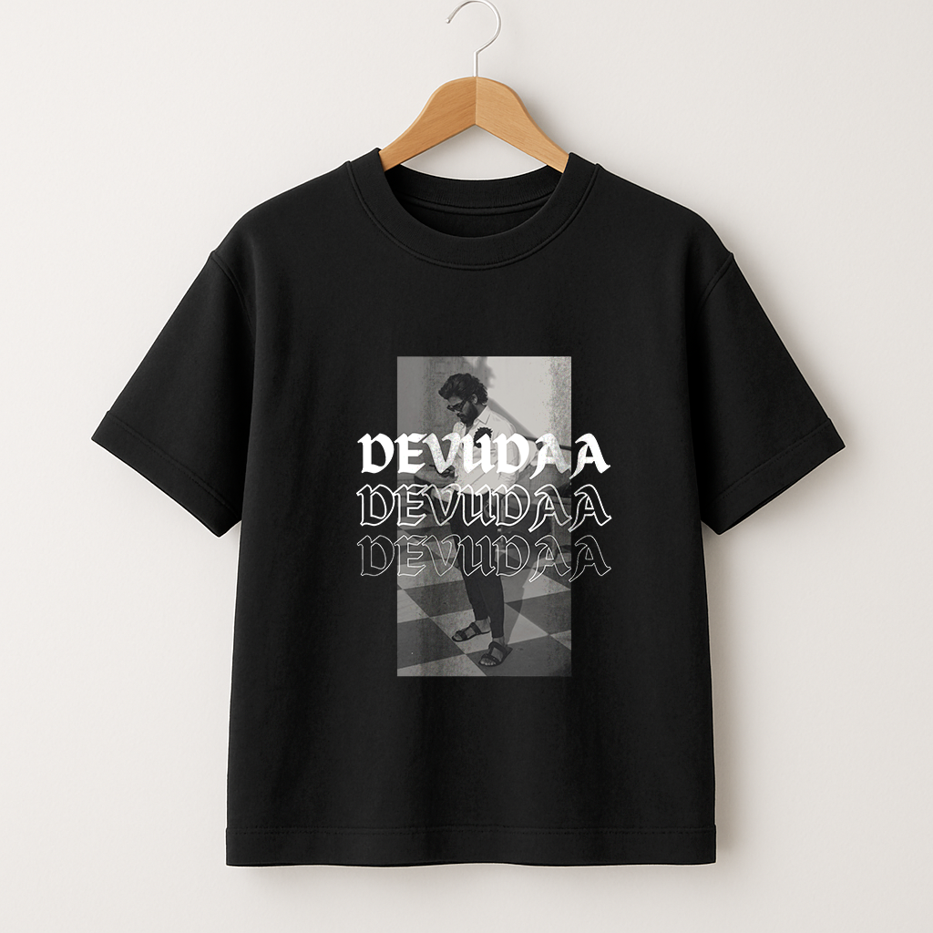 Devudaa T-Shirt – Allu Arjun Classic Crew Tee for Fans